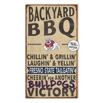 Brown Fresno State Bulldogs 11'' x 20'' Indoor/Outdoor BBQ Sign