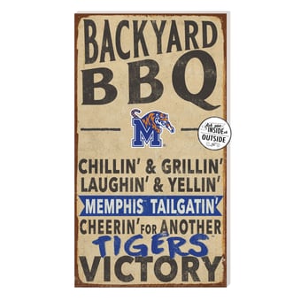 Brown Memphis Tigers 11'' x 20'' Indoor/Outdoor BBQ Sign