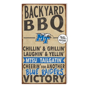 Brown MTSU Blue Raiders 11'' x 20'' Indoor/Outdoor BBQ Sign
