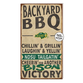 Brown NDSU Bison 11'' x 20'' Indoor/Outdoor BBQ Sign