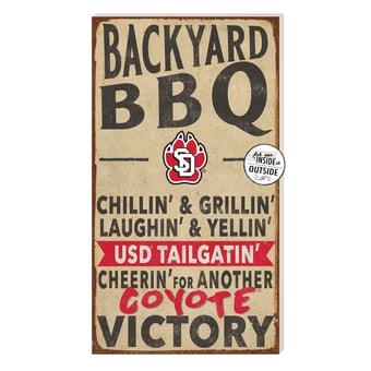 Brown South Dakota Coyotes 11'' x 20'' Indoor/Outdoor BBQ Sign