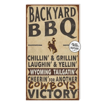 Brown Wyoming Cowboys 11'' x 20'' Indoor/Outdoor BBQ Sign