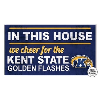 Navy Kent State Golden Flashes 11'' x 20'' Indoor/Outdoor In This House Sign