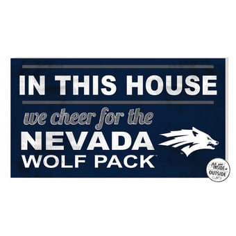 Navy Nevada Wolf Pack 11'' x 20'' Indoor/Outdoor In This House Sign