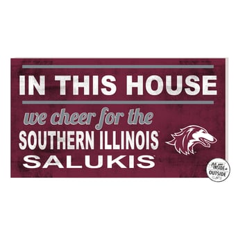 Maroon Southern Illinois Salukis 11'' x 20'' Indoor/Outdoor In This House Sign