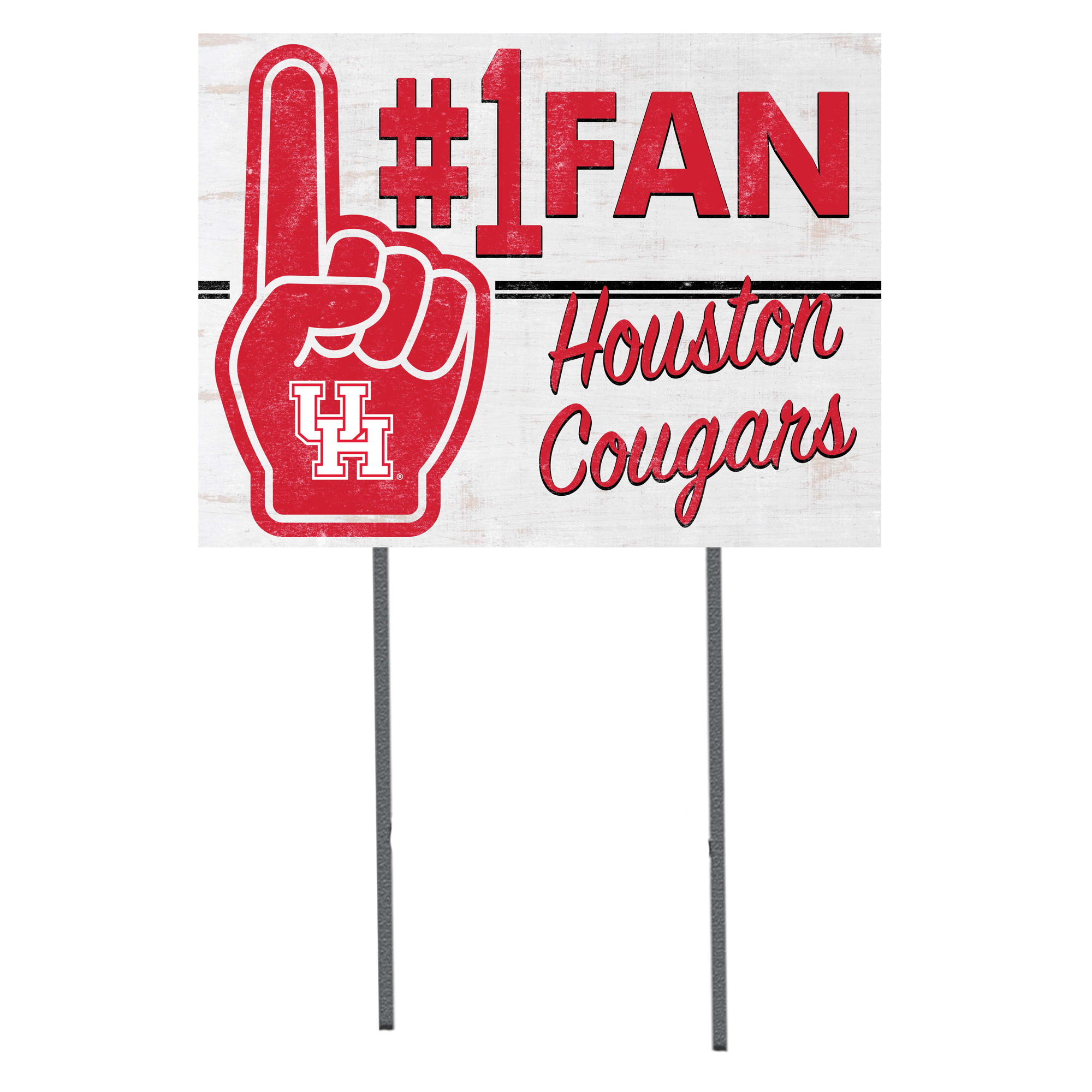 Houston Cougars 18'' x 24'' #1 Fan Yard Sign