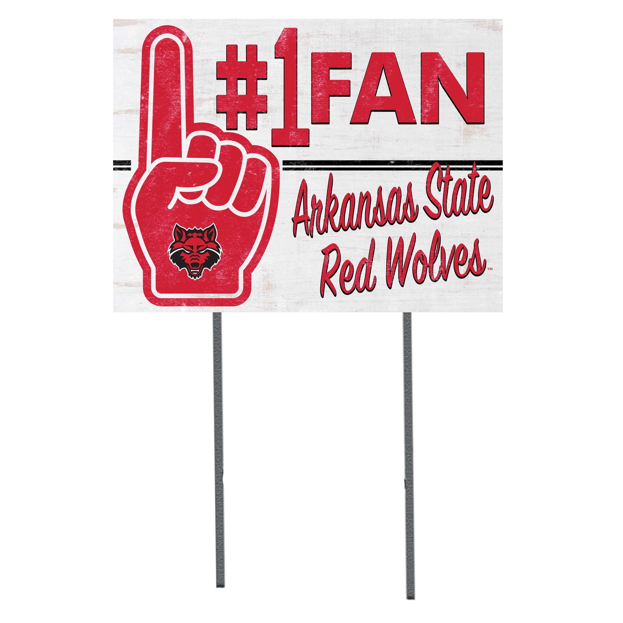Arkansas State Red Wolves 18'' x 24'' #1 Fan Yard Sign