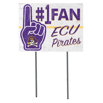 ECU Pirates 18'' x 24'' #1 Fan Yard Sign
