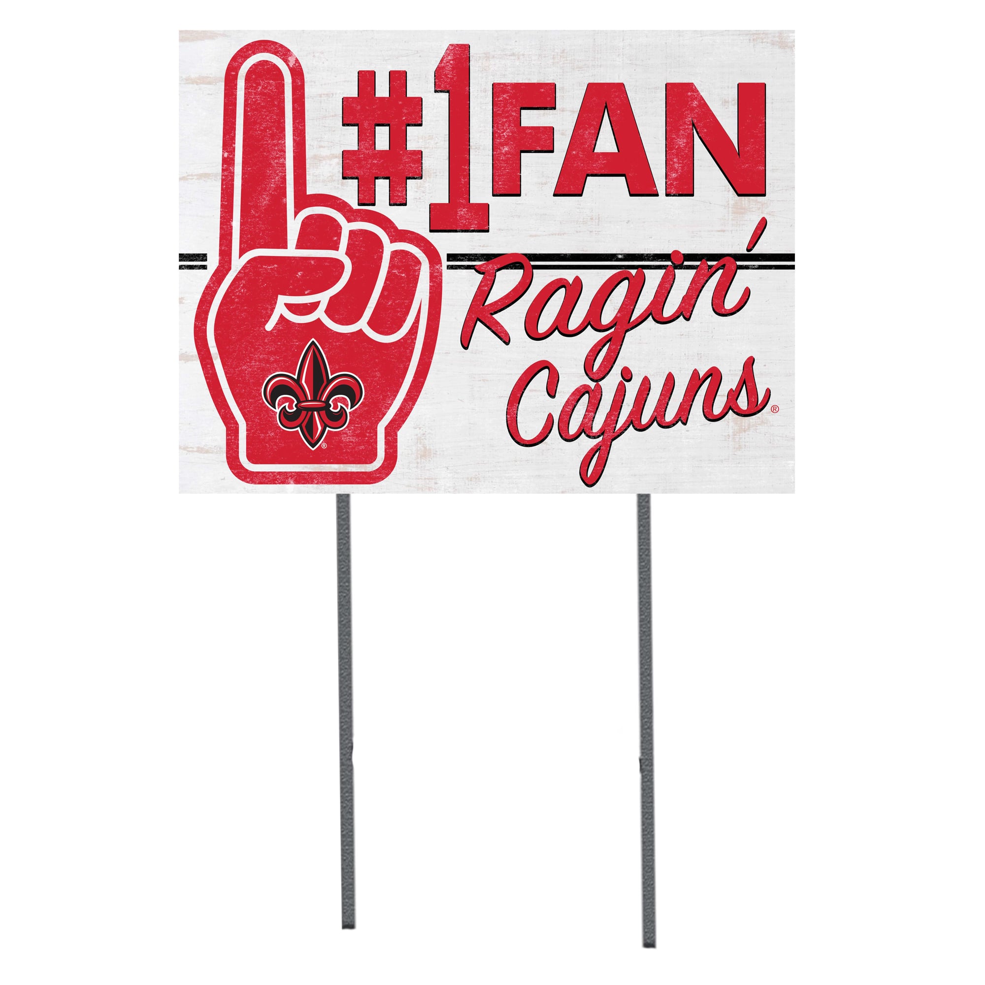 Louisiana Ragin' Cajuns 18'' x 24'' #1 Fan Yard Sign