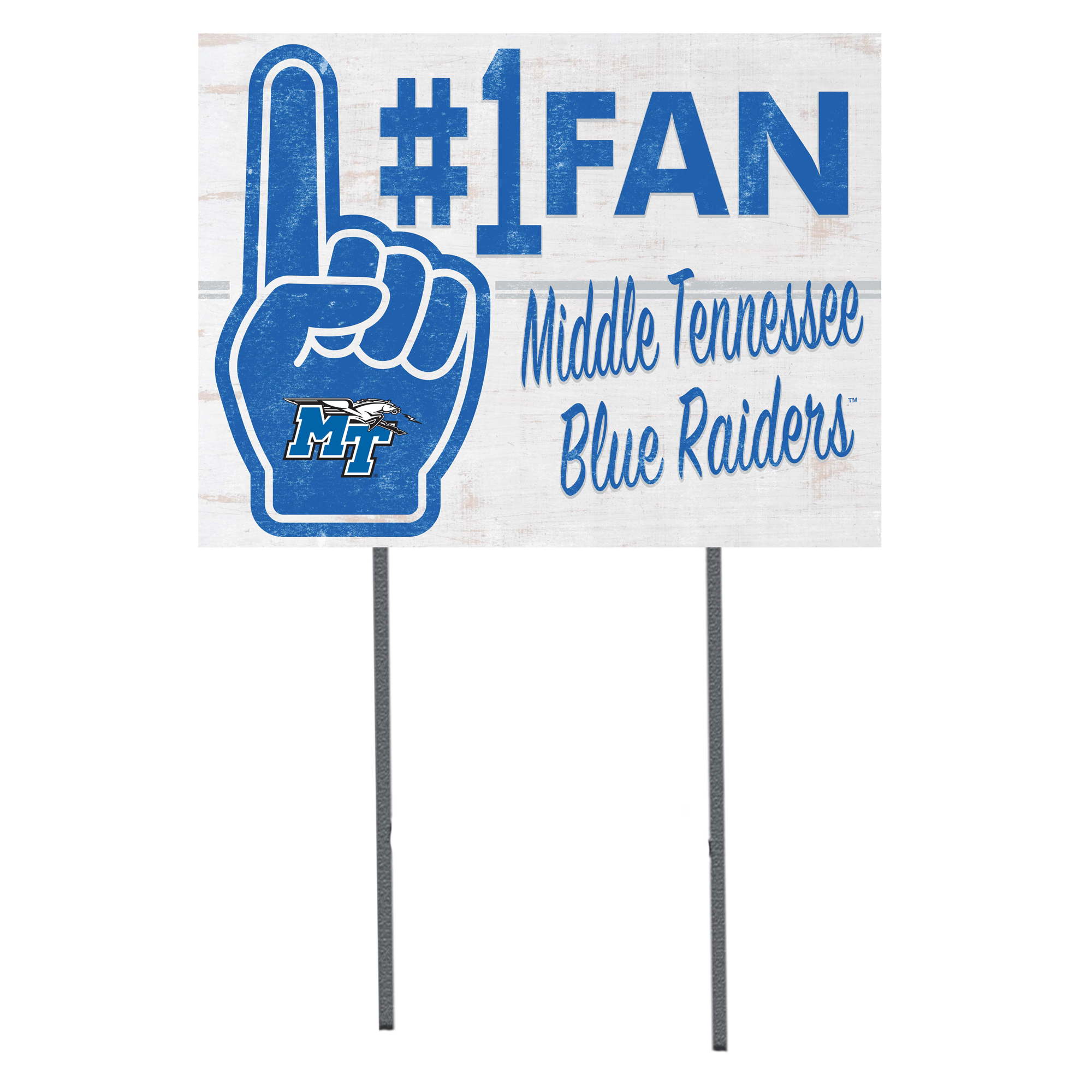 MTSU Blue Raiders 18'' x 24'' #1 Fan Yard Sign