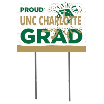 Charlotte 49ers 18'' x 24'' Proud Grad Yard Sign