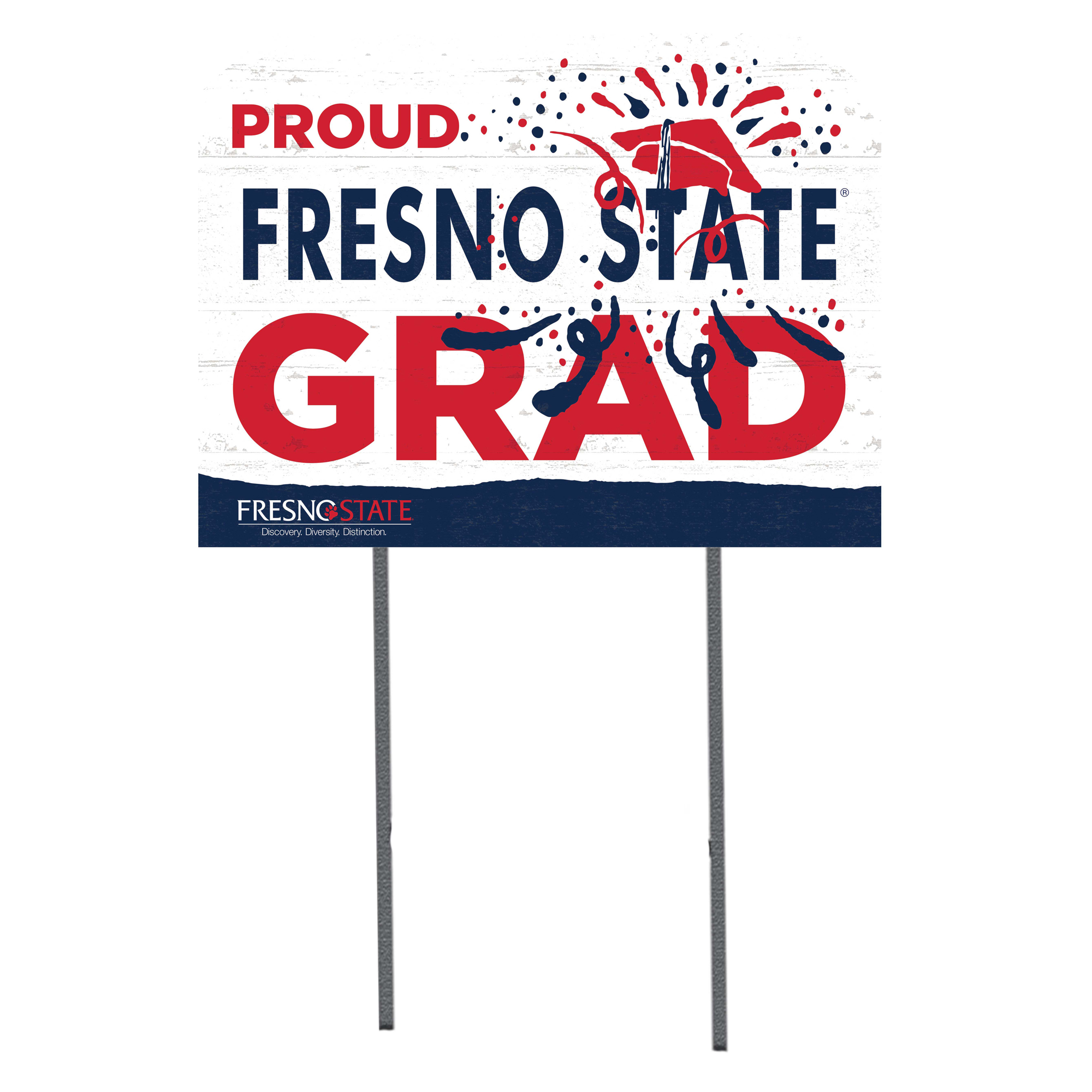Fresno State Bulldogs 18'' x 24'' Proud Grad Yard Sign