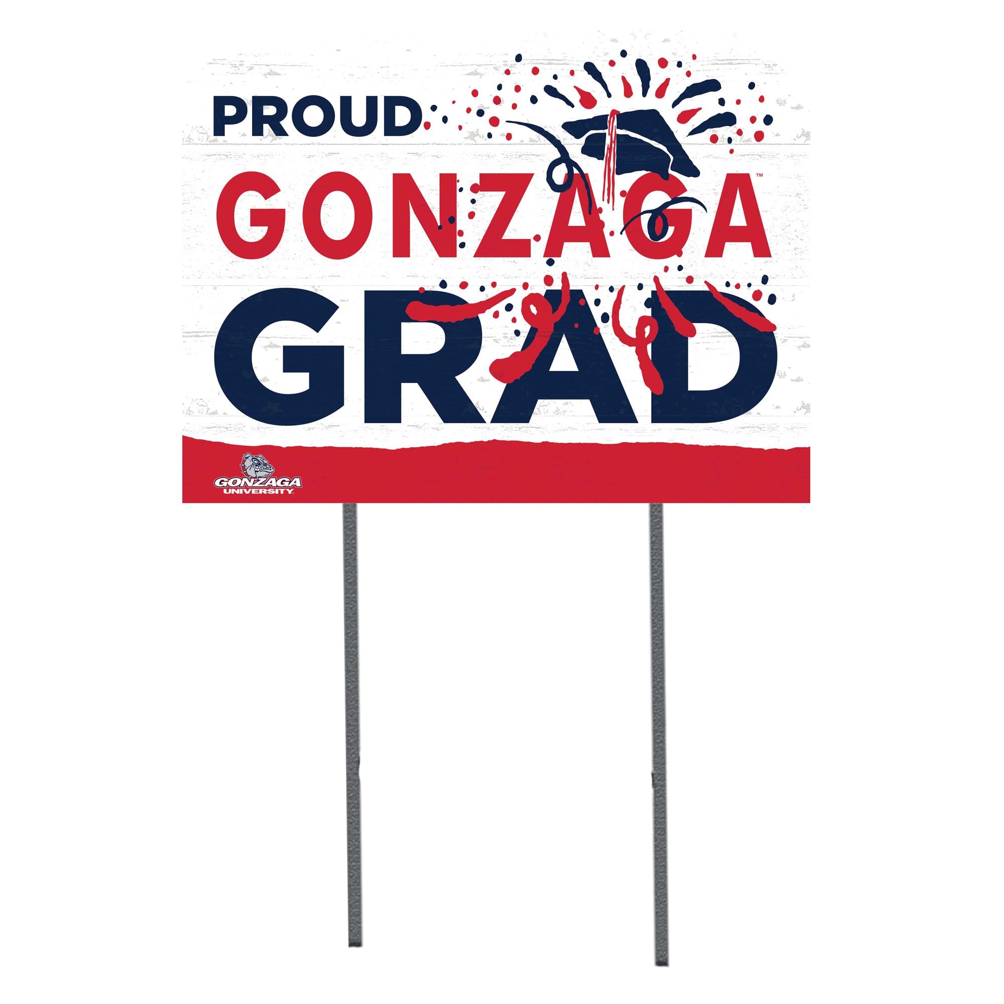 Gonzaga Bulldogs 18'' x 24'' Proud Grad Yard Sign