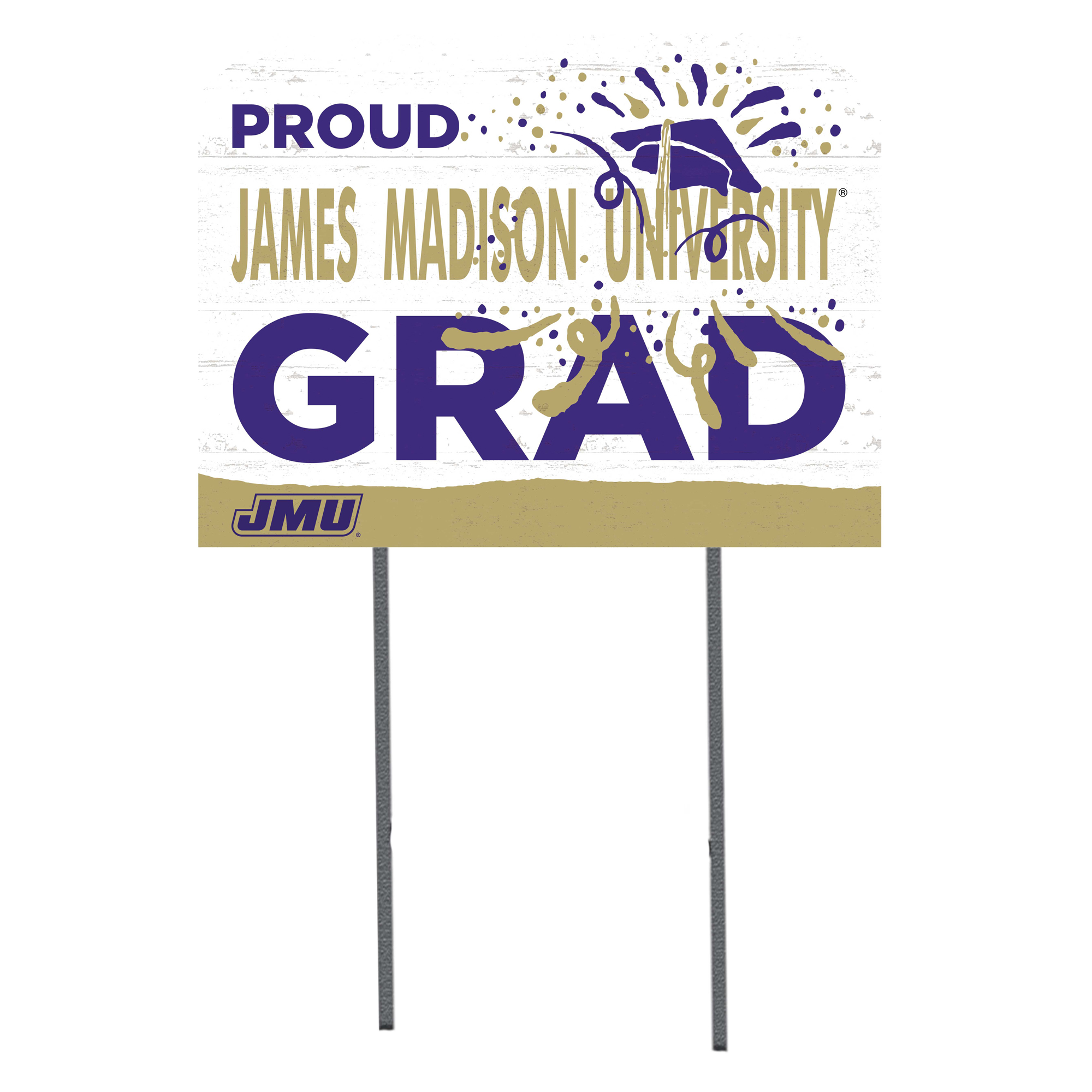 James Madison Dukes 18'' x 24'' Proud Grad Yard Sign