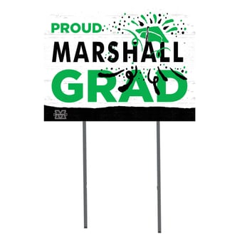 Marshall Thundering Herd 18'' x 24'' Proud Grad Yard Sign