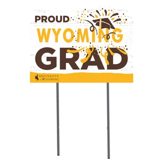 Wyoming Cowboys 18'' x 24'' Proud Grad Yard Sign