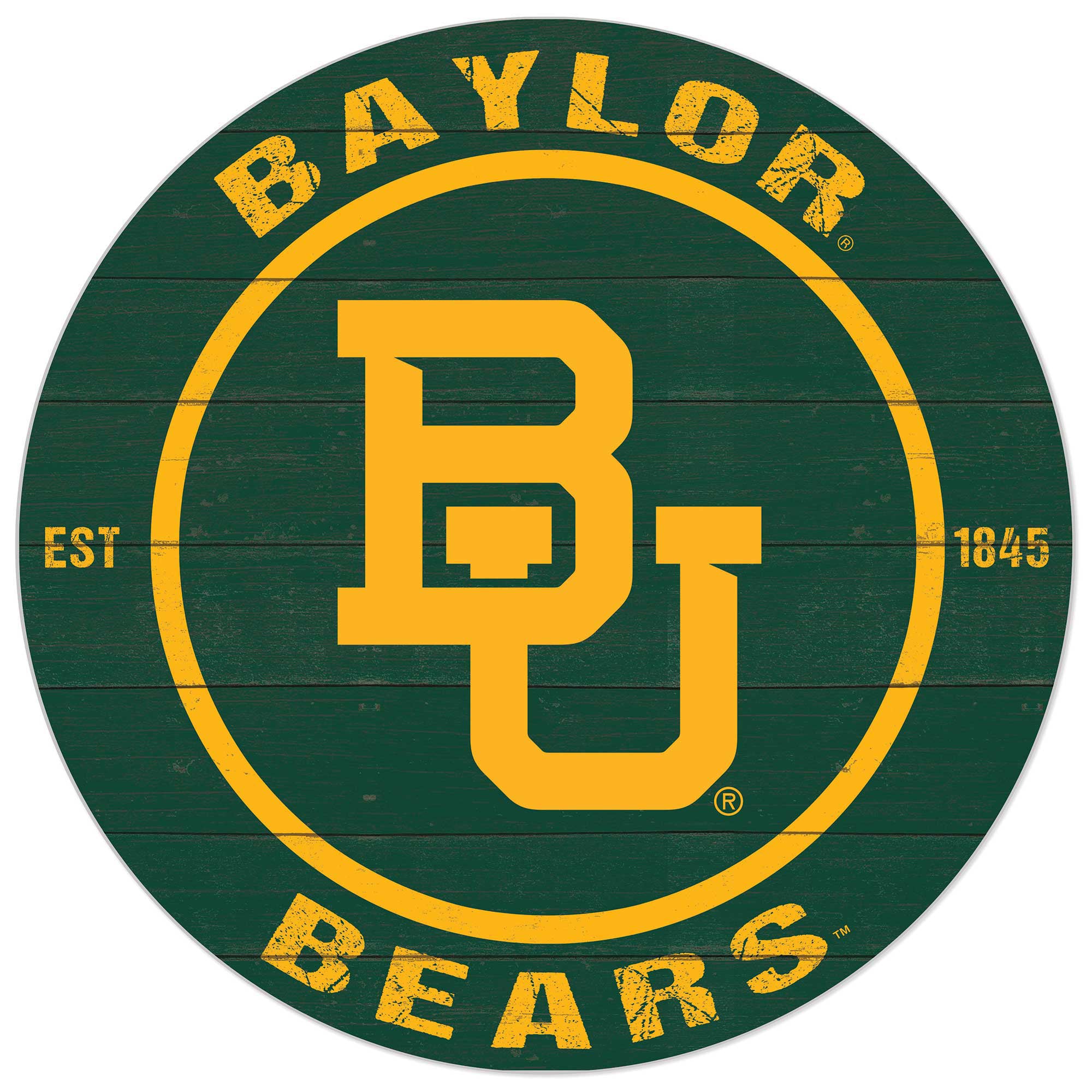 Baylor Bears 20'' x 20'' Indoor/Outdoor Circle Sign