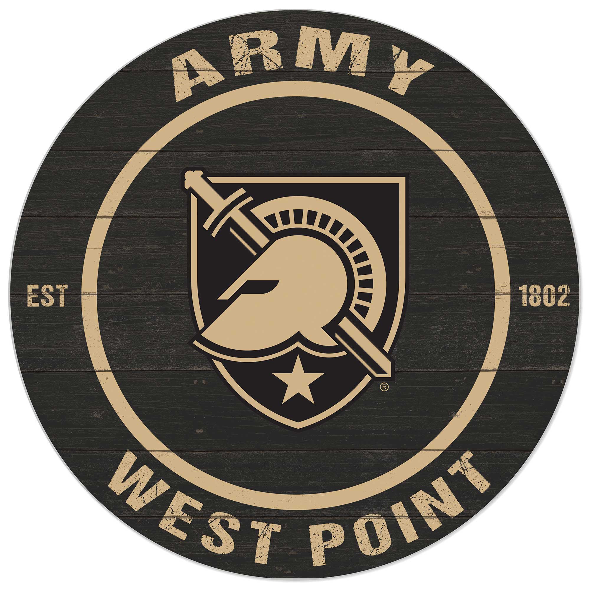 Army Black Knights 20'' x 20'' Indoor/Outdoor Circle Sign