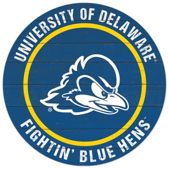 Delaware Fightin' Blue Hens 20'' x 20'' Indoor/Outdoor Circle Sign