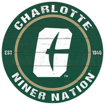 Charlotte 49ers 20'' x 20'' Indoor/Outdoor Circle Sign