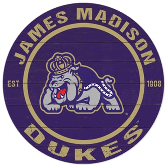 James Madison Dukes 20'' x 20'' Indoor/Outdoor Circle Sign