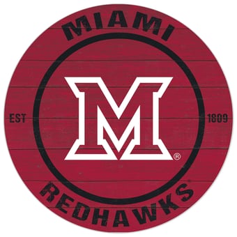 Miami University RedHawks 20'' x 20'' Indoor/Outdoor Circle Sign