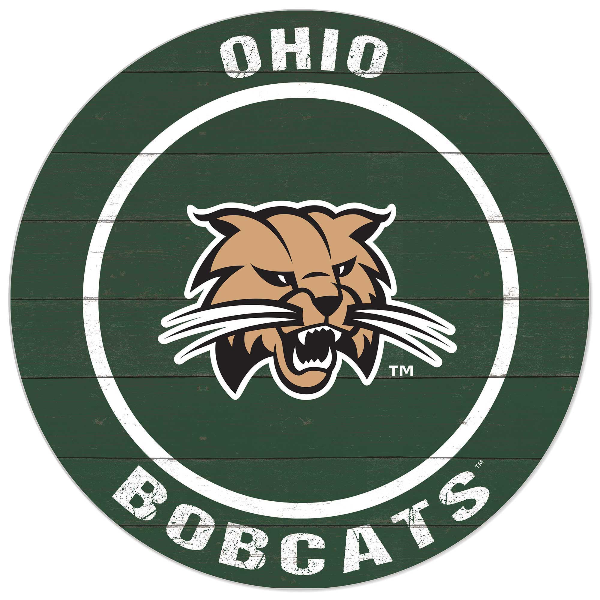 Ohio Bobcats 20'' x 20'' Indoor/Outdoor Circle Sign