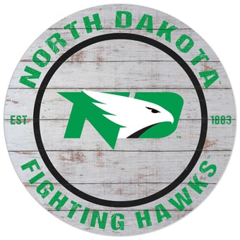 White North Dakota 20'' x 20'' Indoor/Outdoor Weathered Circle Sign