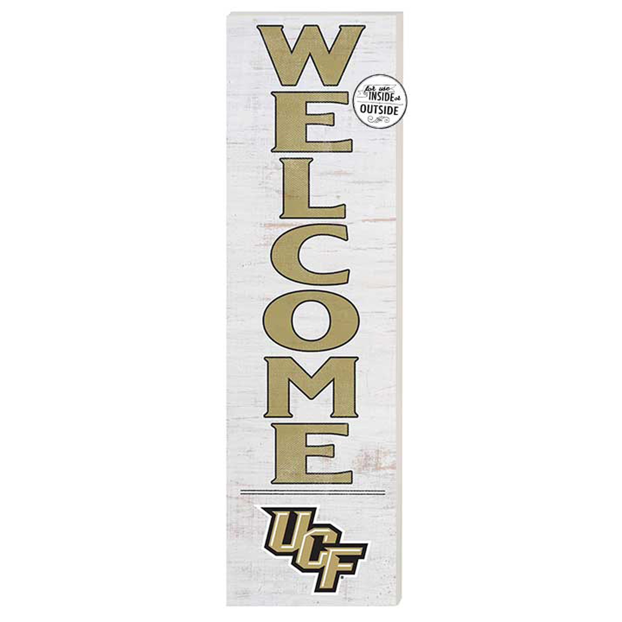 White UCF Knights 10'' x 35'' Indoor/Outdoor Welcome Sign