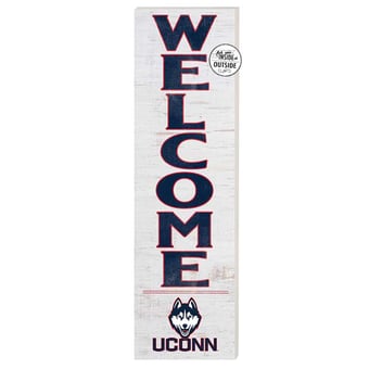 White UConn Huskies 10'' x 35'' Indoor/Outdoor Welcome Sign