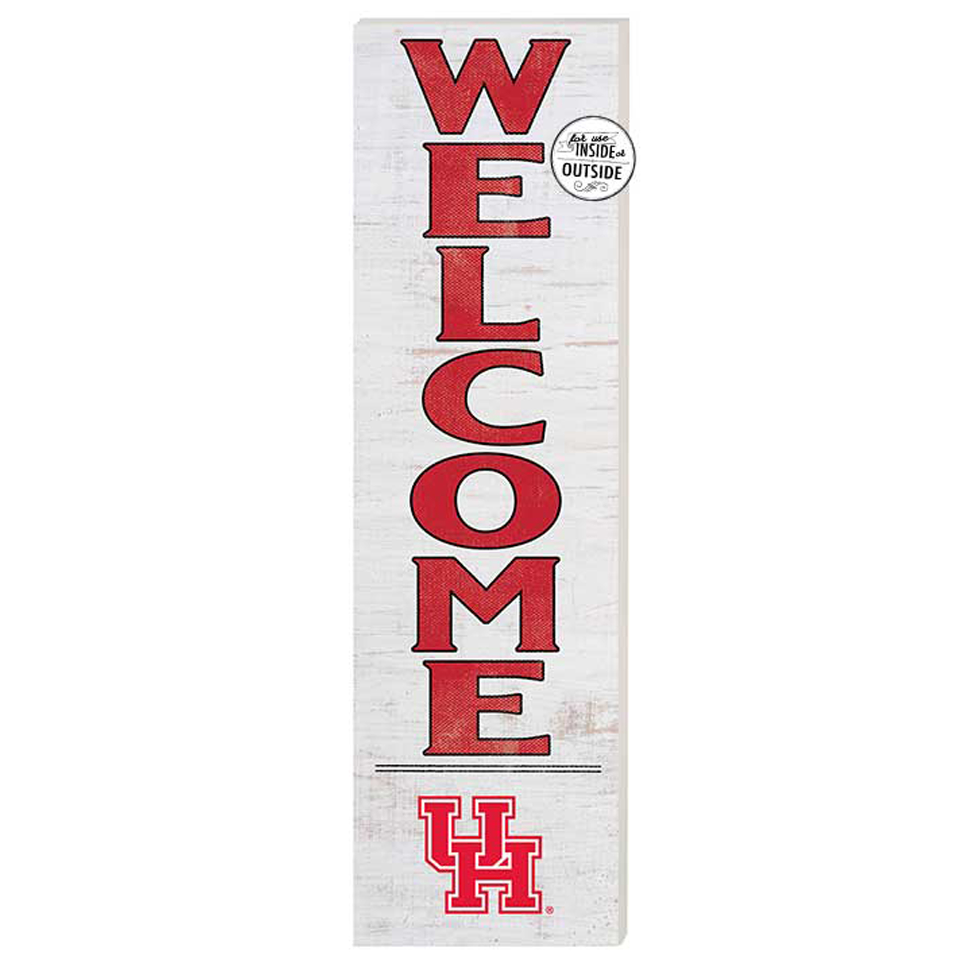 White Houston Cougars 10'' x 35'' Indoor/Outdoor Welcome Sign
