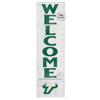 White South Florida Bulls 10'' x 35'' Indoor/Outdoor Welcome Sign