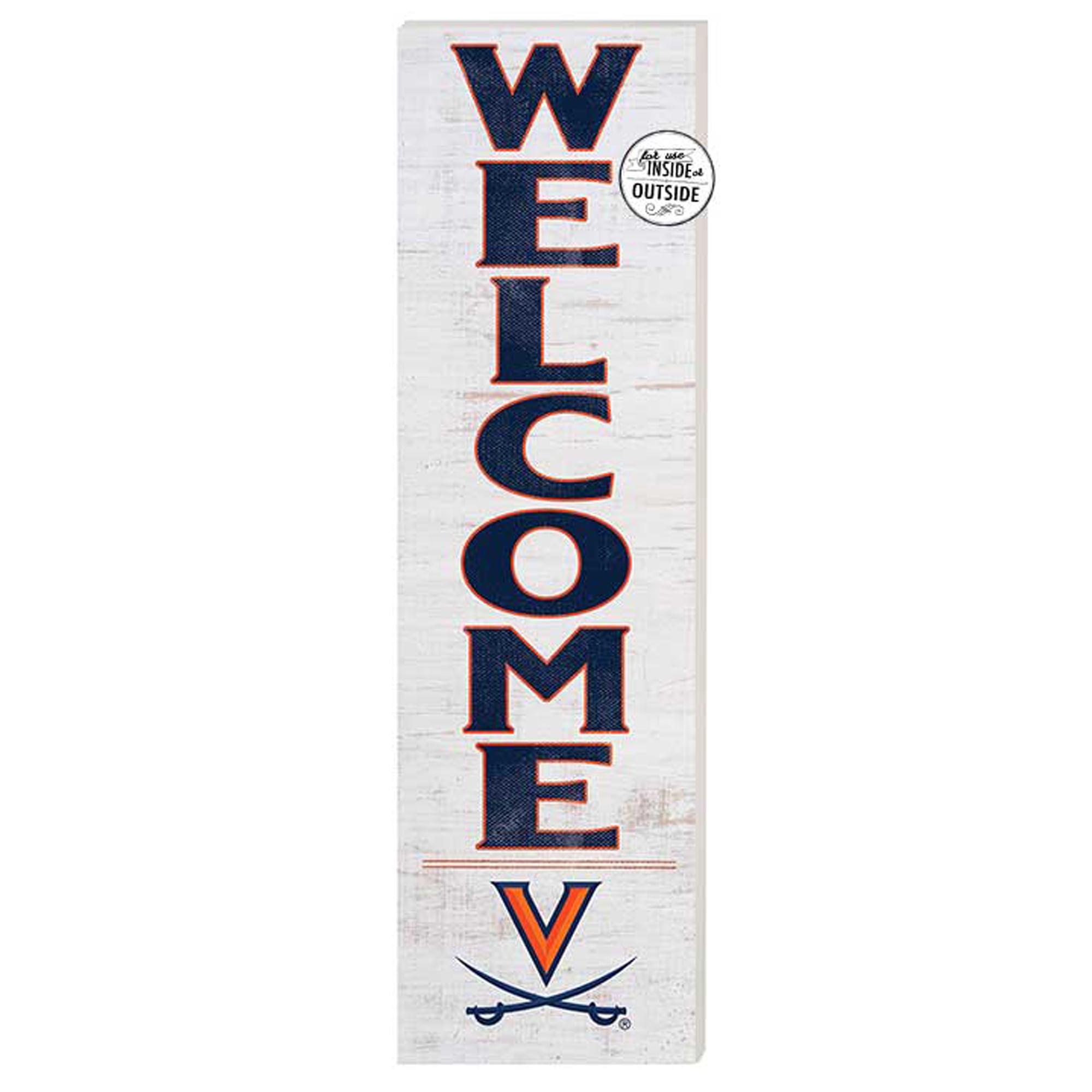White Virginia Cavaliers 10'' x 35'' Indoor/Outdoor Welcome Sign
