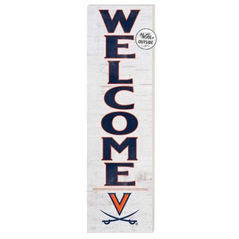 White Virginia Cavaliers 10'' x 35'' Indoor/Outdoor Welcome Sign
