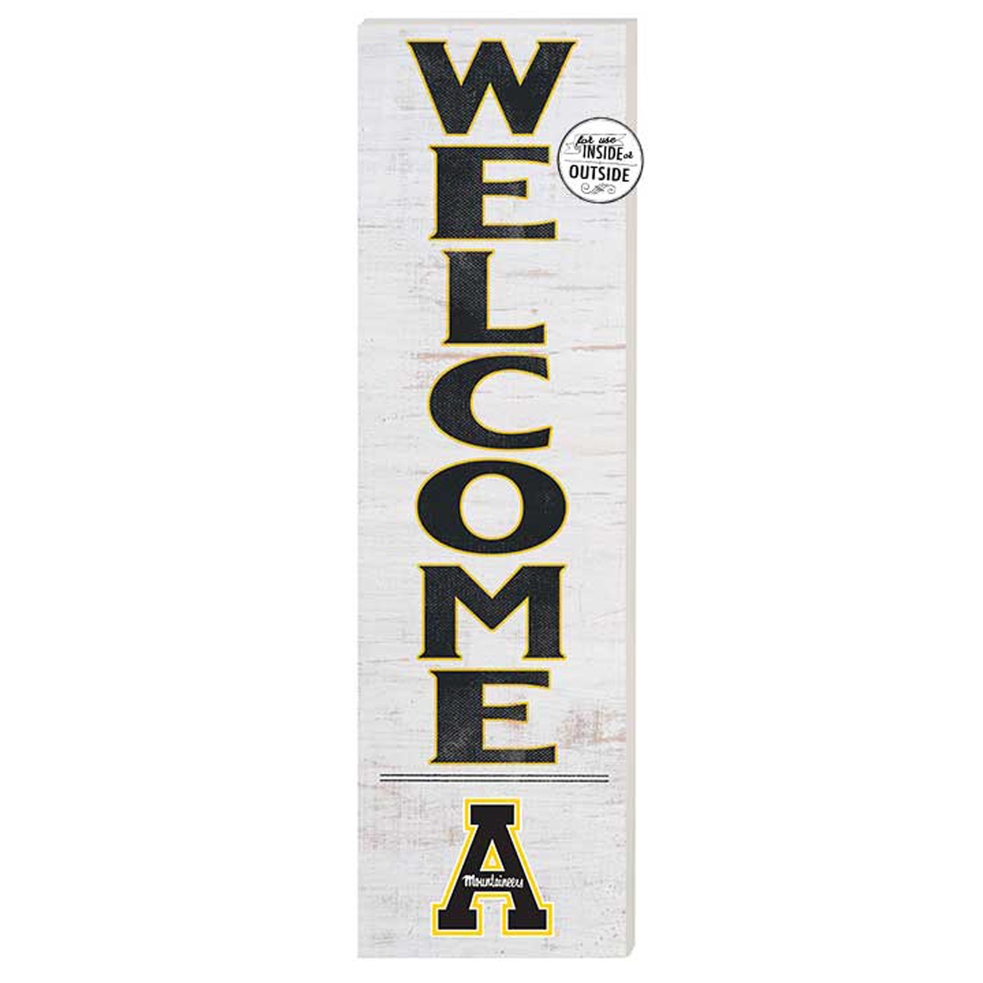 White Appalachian State Mountaineers 10'' x 35'' Indoor/Outdoor Welcome Sign