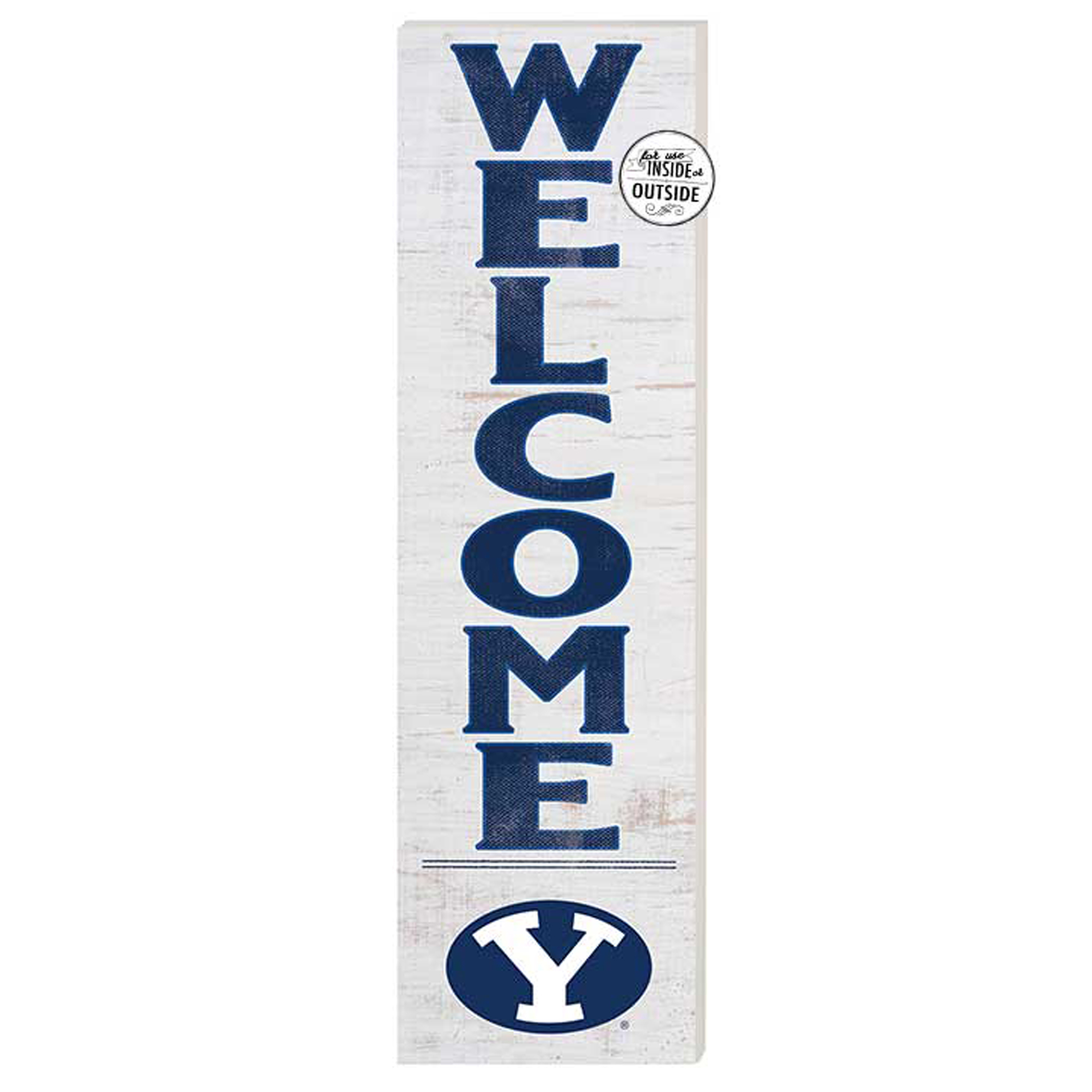 White BYU Cougars 10'' x 35'' Indoor/Outdoor Welcome Sign