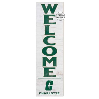 White Charlotte 49ers 10'' x 35'' Indoor/Outdoor Welcome Sign