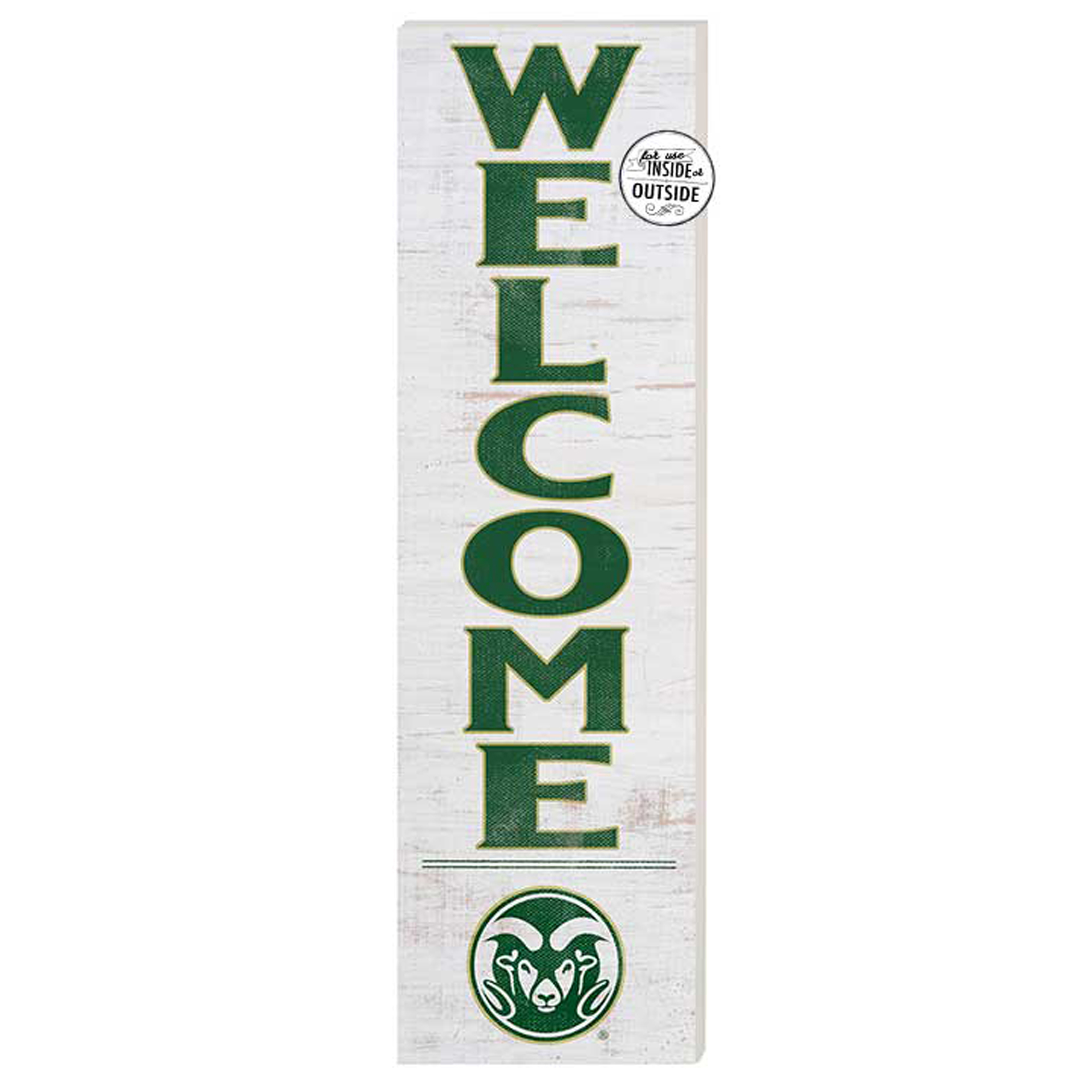 White Colorado State Rams 10'' x 35'' Indoor/Outdoor Welcome Sign