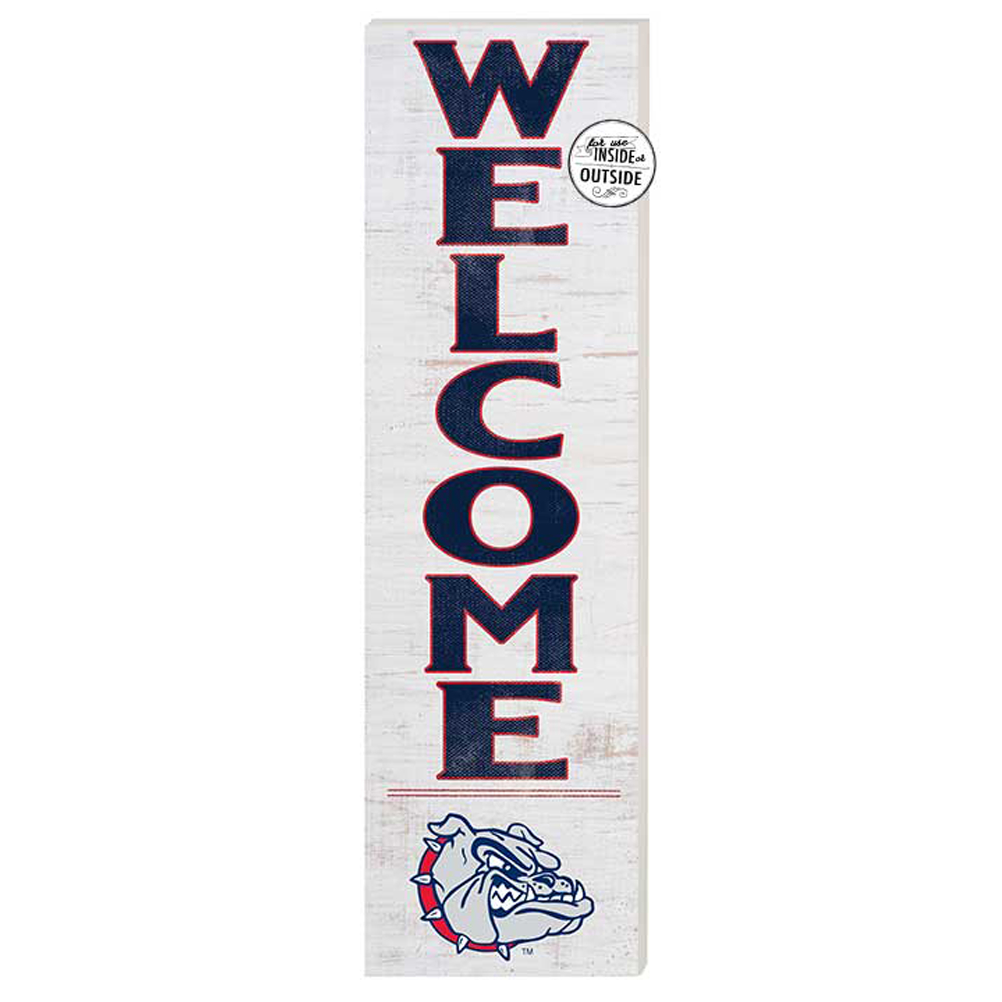 White Gonzaga Bulldogs 10'' x 35'' Indoor/Outdoor Welcome Sign