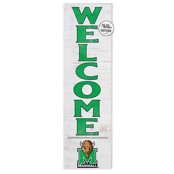 White Marshall Thundering Herd 10'' x 35'' Indoor/Outdoor Welcome Sign