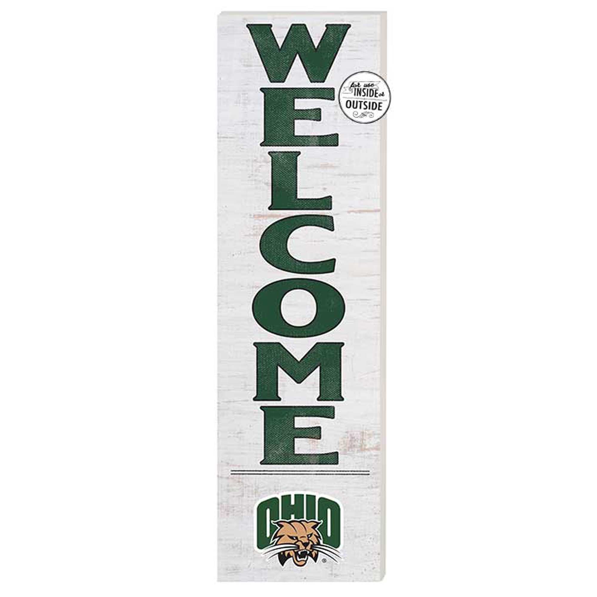 White Ohio Bobcats 10'' x 35'' Indoor/Outdoor Welcome Sign