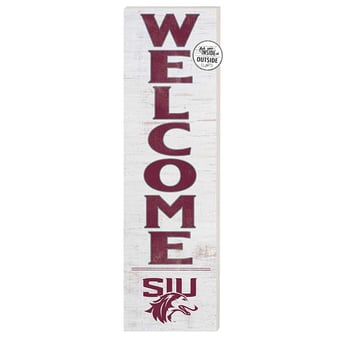White Southern Illinois Salukis 10'' x 35'' Indoor/Outdoor Welcome Sign