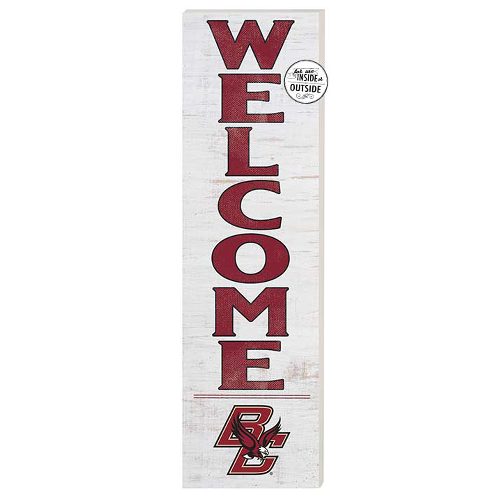 White Boston College Eagles 10'' x 35'' Indoor/Outdoor Welcome Sign