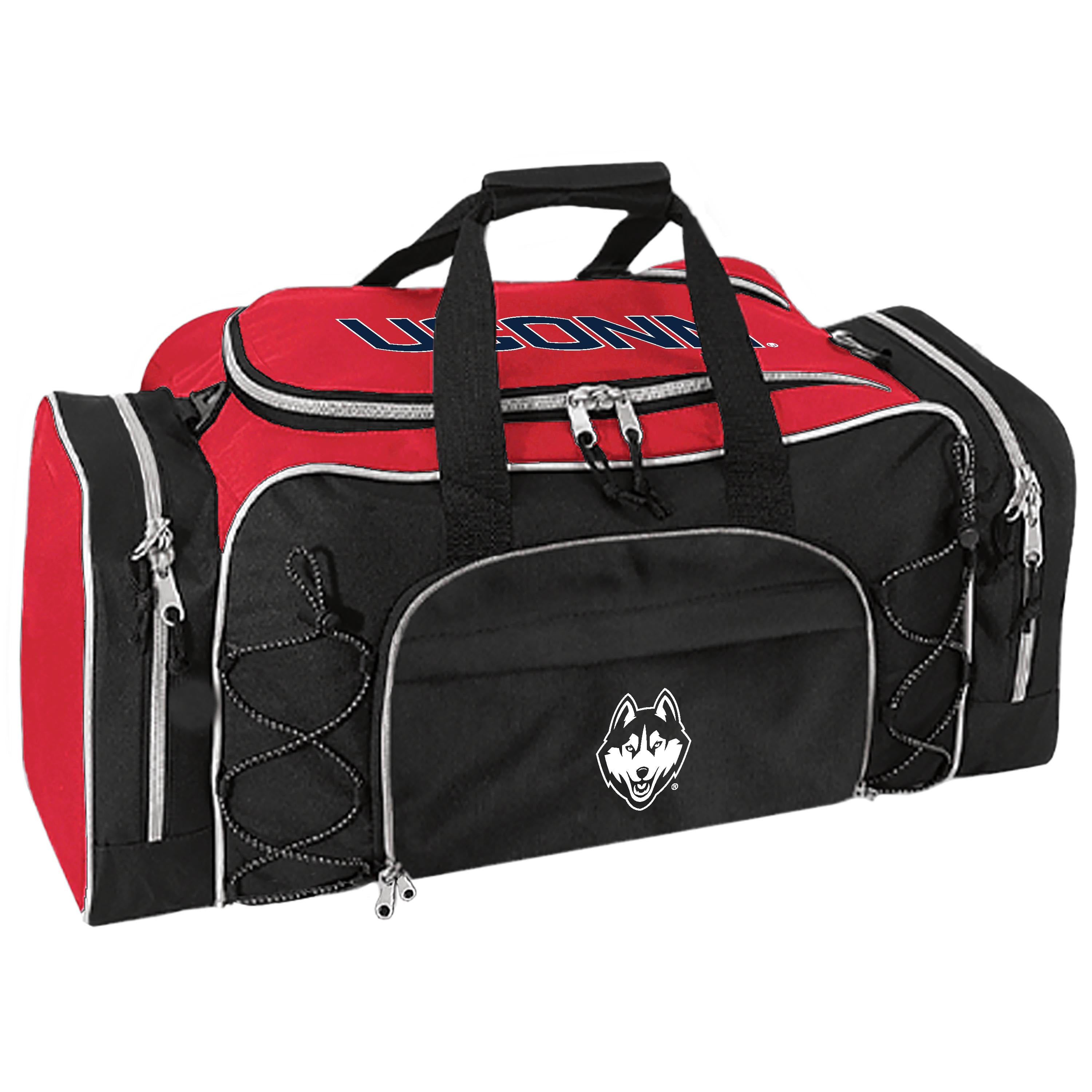 Red UConn Huskies Action Pack Duffel Bag