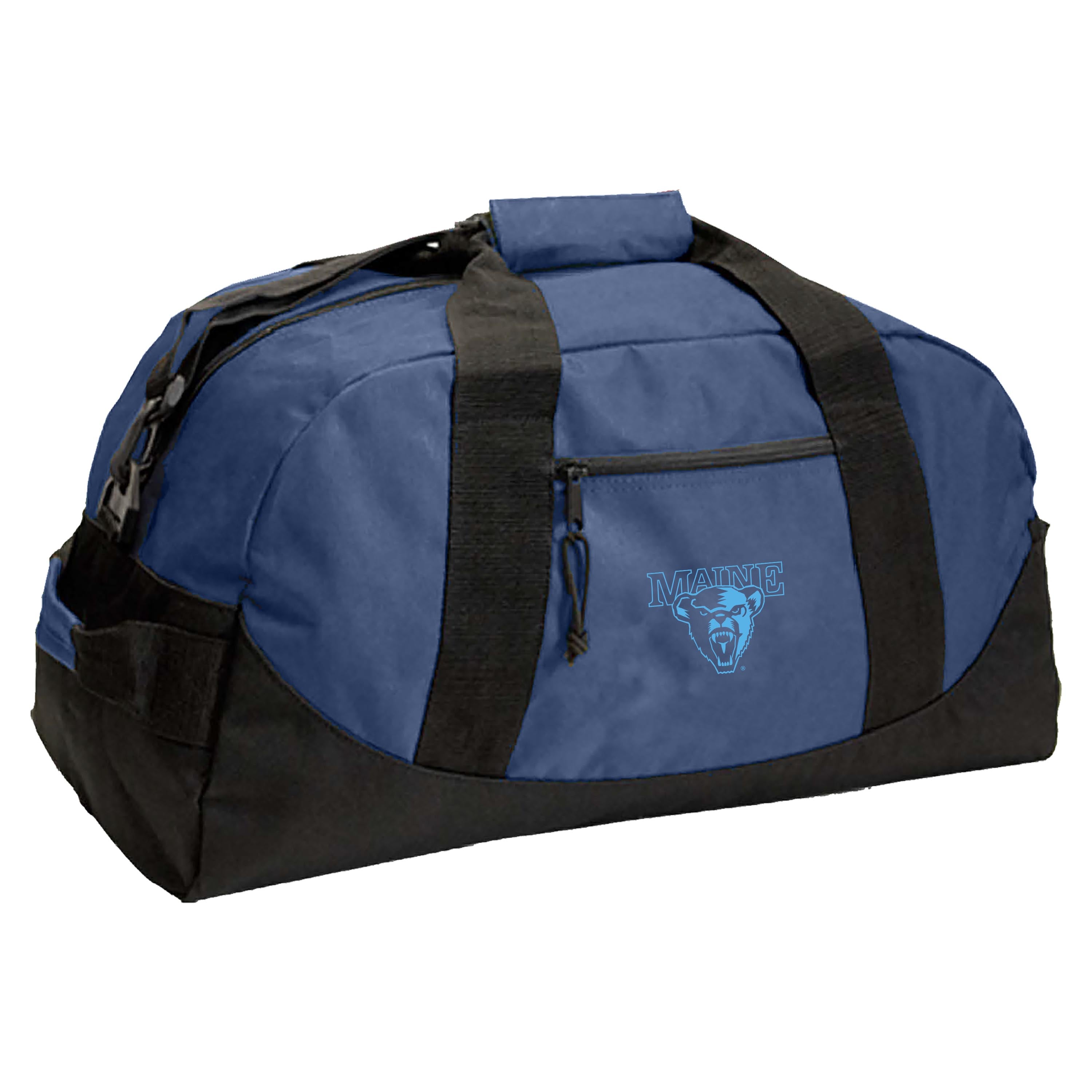 Navy Maine Black Bears Dome Duffel Bag