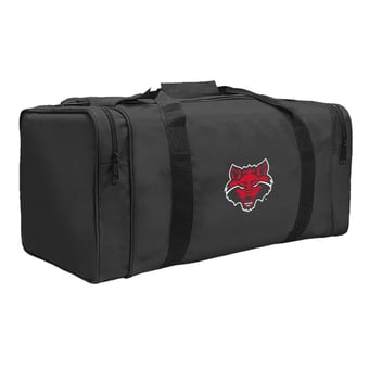 Black Arkansas State Red Wolves Gear Pack Square Duffel Bag