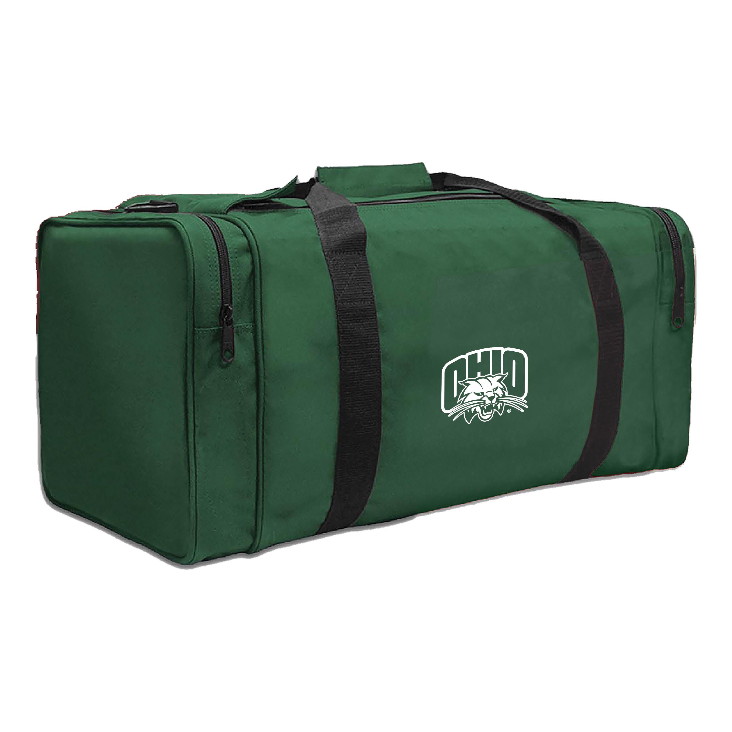 Green Ohio Bobcats Gear Pack Square Duffel Bag