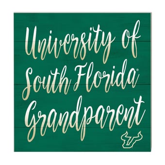 Green South Florida Bulls 10'' x 10'' Grandparent Plaque