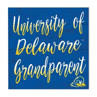Blue Delaware Fightin' Blue Hens 10'' x 10'' Grandparent Plaque