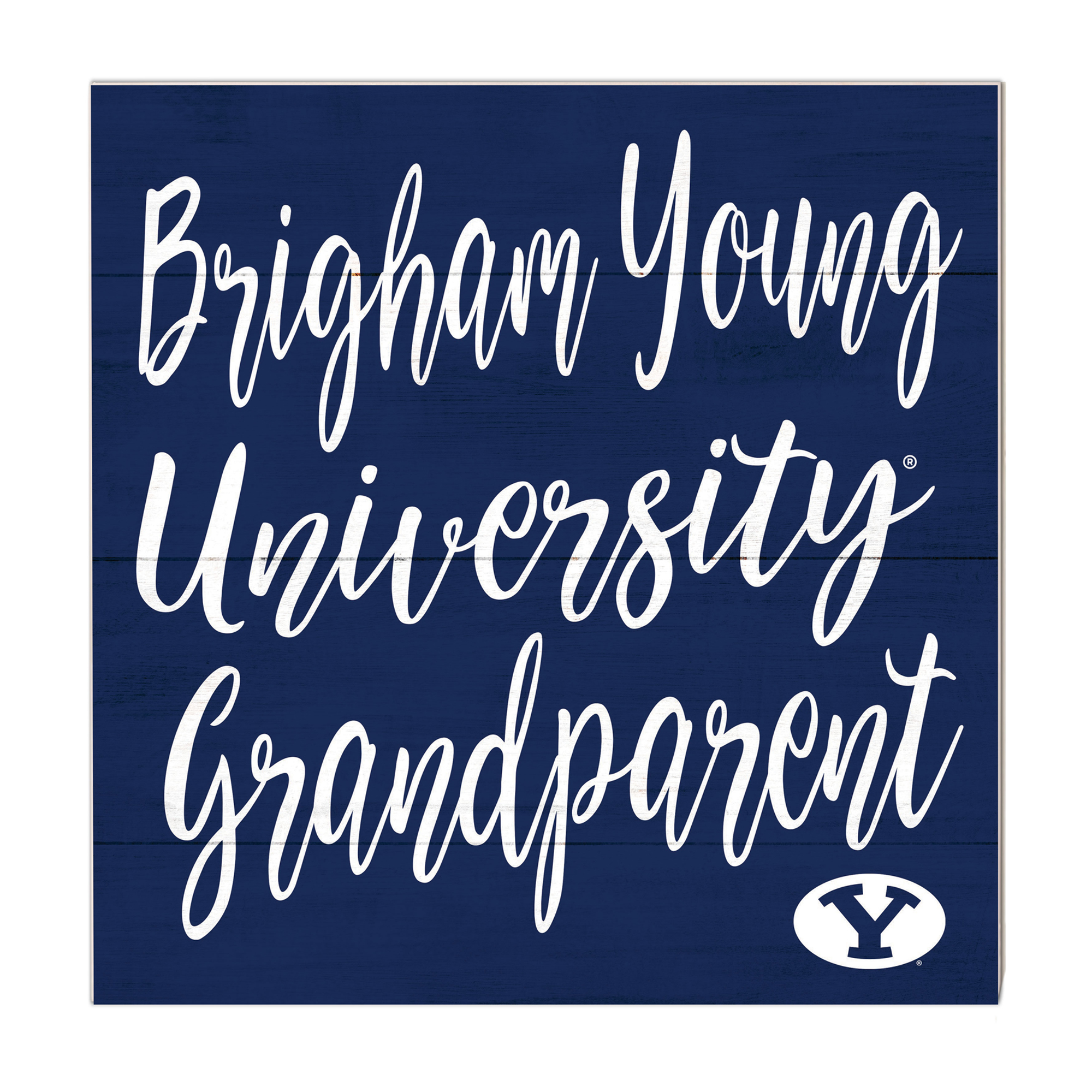 Navy BYU Cougars 10'' x 10'' Grandparent Plaque